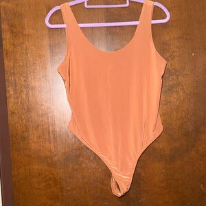 Never Worn SWANK Brown Thong Bodysuit